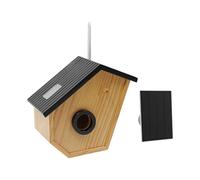 Nichoir intelligent en bois, A/B/C - Nid d'oiseau à came solaire avec détection d'IA - Mangeoire intelligente avec caméra - Angle de caméra dynamique 45° pour oiseaux de jardin observés (B)
