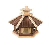 Nichoir, nichoir en Bois, mangeoire à Oiseaux, nichoir (XL, Brun)