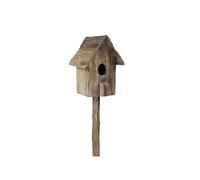 NICHOIR OISEAU BOIS SUR PIED 16X17X100CM NATURE Beige, Ivoire, Crème, Écru, Naturel, Taupe