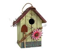 Nichoir Oiseaux en Bois, Nichoir pour Oiseaux Suspendu Exterieur Maison Nid Oiseau Sauvage Exterieur Maison pour Petits Oiseaux Nid pour Oiseaux Moineau Décoration Jardin Terrasse Balcon