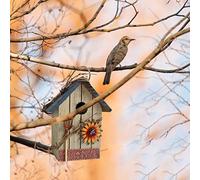Nichoir Oiseaux en Bois, Nichoir pour Oiseaux Suspendu Exterieur Maison Nid Oiseau Sauvage Exterieur Maison pour Petits Oiseaux Nid pour Oiseaux Moineau Décoration Jardin Terrasse Balcon