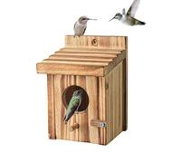 Nichoir Oiseaux Exterieur Cabane Oiseaux en Bois Exterieur, Nid Oiseau Canari, Nichoirs à Oiseaux Sauvages, Nichoir Mésange pour Mésange Bleue Charbonnière Multifonction a Suspendre Jardin