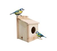Nichoir Oiseaux Exterieur Cabane Oiseaux en Bois Exterieur, Nid Oiseau Canari, Nichoirs à Oiseaux Sauvages, Nichoir Mésange pour Mésange Bleue Charbonnière Multifonction a Suspendre Jardin