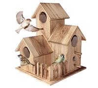 Nichoir Oiseaux Exterieur Original, Nichoir Oiseaux en Bois, Nichoirs à Oiseaux Sauvages, Cabane Oiseaux Bois Exterieur, Nid Oiseau Canari, Nichoir Mésange pour Bleue Suspendre Jardin Abri Repos