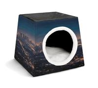 Nichoir pour animal de compagnie - Motif Los Angeles Skyline - Pour chien et chat - Convient à la plupart des chats, chiens et autres petits animaux de compagnie