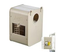 Nichoir pour cage - Nichoir pour perruches - Abri spacieux pour perroquets avec échelle intégrée pour protection des espèces, distributeur de nourriture et décoration de jardin