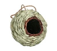 Nichoir pour colibri | Petit nid d'oiseau en forme de boule | Cabane tissée à la main à suspendre pour jardin, cour, balcon, décoration extérieure