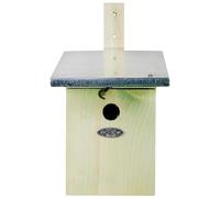 Nichoir pour mésanges charbonnières - Nichoir en pin certifié FSC avec toit en zinc - Trou d'entrée de 32 mm de diamètre - 22 x 17,5 x 33 cm - Incubateur pour le jardin - Résistant aux intempéries