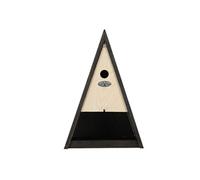 Nichoir pour oiseaux à suspendre avec mangeoire en bois - Noir/Beige - L 26,2 x P 16,5 x H 39,2 cm