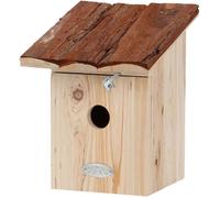 Nichoir pour oiseaux avec toît en écorce Mésange charbonnière