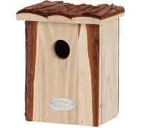 Nichoir pour oiseaux avec toît en écorce Roitelet