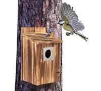 Nichoir pour Oiseaux - Cabane à Oiseaux en Bois Réutilisable - Nichoir pour la Reproduction des Oiseaux | pour Jardin, Balcon, Terrasse, Tronc d'arbre, Perruches, Inséparables, Conures, Calopsittes,