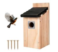Nichoir pour oiseaux, nichoir à suspendre en pin résistant aux intempéries et durable, nichoir stable pour jardin, balcon, mésanges, moineaux et autres oiseaux chanteurs