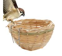 Nichoir pour Oiseaux | Nid Naturel Tissé à la Main pour Pinsons | Accessoires pour Animaux de Compagnie pour Élevage en Arbre, Ponte en Hiver, Volière, Nature, Extérieur, Intérieur, Jardin et