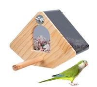 Nichoir pour Perroquets - Cage À Oiseaux en Bois, Habitat De Reproduction Suspendu pour Perruches, Facile À Nettoyer, Fenêtre Transparente pour Canaris Cacatoès | Volière Sauvage Petite Et Moyenne