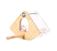 Nichoir Pour Perroquets - Nichoir En Bois Naturel 14 X 20 Cm | Cage D'élevage Transparente | Cage De Nidification Transparente Facile À Nettoyer Pour Perruches, Conures, Pinsons, Mésanges, Intérieur E