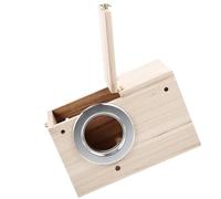 Nichoir pour Perruches en Bois Beige, Boîte de Nidification Portable | Oiseaux et Perroquets, Environnement Sûr, Léger, Usage Cour, Boutique Animale, Favorise Reproduction
