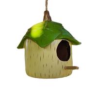 Nichoir pour Petits Oiseaux en résine pour l'extérieur nichoirs pour Animaux Sauvages Espace abrité mangeoire en résine pour la Maison, Le Jardin et Le Patio décoration de nichoir