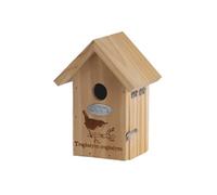 Nichoir roitelet silhouette - 11,2 x 14,4 x 19,7 cm - Beige