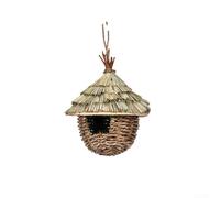 Nichoir tissé à la main pour oiseaux en paille : décoration de jardin qui combine une utilisation pratique de l'habitat avec un style rustique intemporel