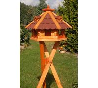 Nichoir Villa / Nichoir à Oiseaux Avec Support 46x32cm Toit Rouge Nr18
