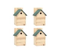 Nichoirs 4 pcs 23x19x33 cm Bois de sapin