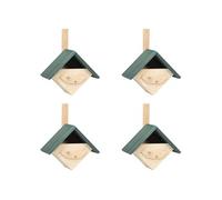 4x Bois de Sapin Nichoirs 24x16x30 cm Maison Cage à Oiseaux Jardin vidaXL