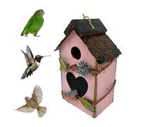 Nichoirs en Bois - nichoir extérieur Suspendu en Bois, Nichoirs extérieurs en Bois | Nichoirs à Oiseaux extérieurs, Cage à Oiseaux extérieure multifonctionnelle, Patio
