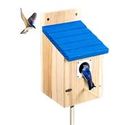 Nichoirs en Bois pour - Stylish Durable l'extérieur, Elegant, Cabane avec, aération Couvercle de Protection, métal et verrou nichoir des | Multipurpose Outdoor Indoor Utility Modern