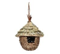 Nichoirs Oiseaux - Oasis D'habitat, Pendentifs Extérieurs, Ornements Artificiels, Paille De Nidification, Décoration Jardin, Nid Décoratif | Maison D'animaux Résistante La Lumière Du Soleil Pour Patio