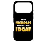 Nicholas Costume IDGAF Funny Meme Halloween Costume for Nick Coque pour iPhone 17 Pro