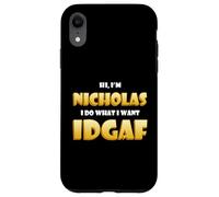 Nicholas Costume IDGAF Funny Meme Halloween Costume for Nick Coque pour iPhone XR