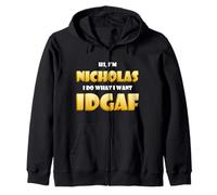 Nicholas Costume IDGAF Funny Meme Halloween Costume for Nick Sweat à Capuche