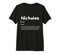 Nicholas Definition Fun Personalized Custom Costume for Nick T-Shirt Haut de Gamme