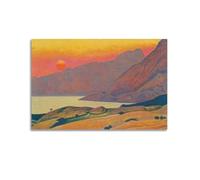 Nichólas Róerich - Impression sur toile de Monhegan - Décoration murale moderne - 50 x 75 cm