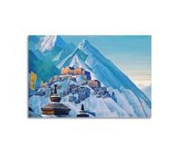 Nichólas Róerich Poster imprimé sur toile représentant le Tibet de l'Himalaya pour décoration d'intérieur, chambre à coucher, 40 x 60 cm