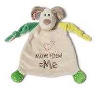 nici 40037 Doudou Chien, Message Et Image Motif Brodé,Mum + Dad = Me, 25 X 25 Cm