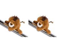 NICI 42904 Lion magnétique en Titane Marron 12 cm (Lot de 2)