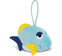 Nici 44494 Porte-clés avec boucle Poisson bleu 10 cm Peluche
