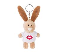 NICI 44728 Porte-clés Lapin avec t-Shirt Symbole « Kussmund » 10 cm, Beige