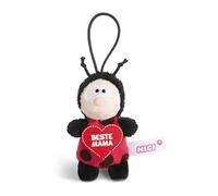 NICI 44858 Pendentif Coccinelle avec Inscription en Allemand « Beste Mama » 8 cm avec Boucle, Rouge/Noir