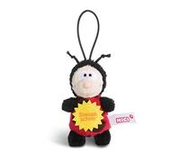 NICI 44862 Suspension Coccinelle avec Inscription en Allemand Soleil 8 cm avec Boucle, Rouge/Noir