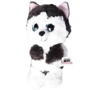 NICI 45558 Hund GLUBSCHIS Cuddly Toy Husky Barkley 15cm, Star, Pink
