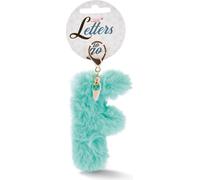 Nici 45615 Pendentif de sac en peluche lettre F avec symbole de glace et mousqueton