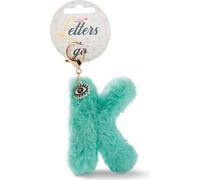 Nici 45620 Étiquette de sac lettre "K" peluche verte avec symbole œil