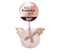 NICI 46992 Pendentif de Sac avec Pompon Protecteur Lettre X Blanc/doré