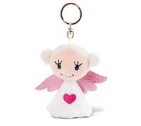 NICI 47060 Porte-clés Ange Gardien "Love You" 9 cm - Porte clef fille anges porte-bonheur avec cœur - Animal en peluche doté d’une attache pour cordon, trousseau et porte-clés