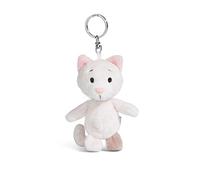 NICI Mignon Chat Love 10 cm Blanc-Pendentif Animal câlin Durable lanière, Anneau Porte-clés, 49401
