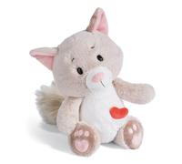 NICI 49411 Cuddly Toy Love Cat Fluffy 50 cm Swivel Grey Sustainable Soft Plush Cute Plush Toy for Cuddling and Playing, for Children and Adults, Great Gift Idea