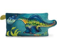 NICI 61575 Coussin Dinosaure Snackilus, 43 x 25 cm, Bleu, Moelleux, pour Garçons, Filles, Bébés Et Amateurs De Doudous, Idéal pour La Maison, La Maternelle Ou Les Déplacements